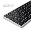 Picture of Satechi Slim X3 Bluetooth Backlit Keyboard with Numeric Keypad - Illuminated Keys & Multi-Device Sync - for M2/ M1 MacBook Pro/Air, M2/ M1 iPad Pro/Air, M2 Mac Mini, iMac M1 - Silver