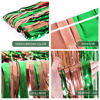 Picture of LOLStar 3 Pack Football Party Decorations, 3.3x6.6ft Green Brown Foil Fringe Curtains Metallic Tinsel Football Photobooth Props Backdrop for Super Ball Sunday Football Party Streamers Decors Supplies