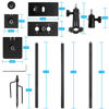 Picture of Koroao 31.49 or 47.24 inch Ground Stake Mount Stand with Solar Panel Mount for Ring, Blink, Arlo, Eufy, Wyze, Google Nest, Simplisafe Cameras and Solar Panels Ground Stake Bracket（Black）