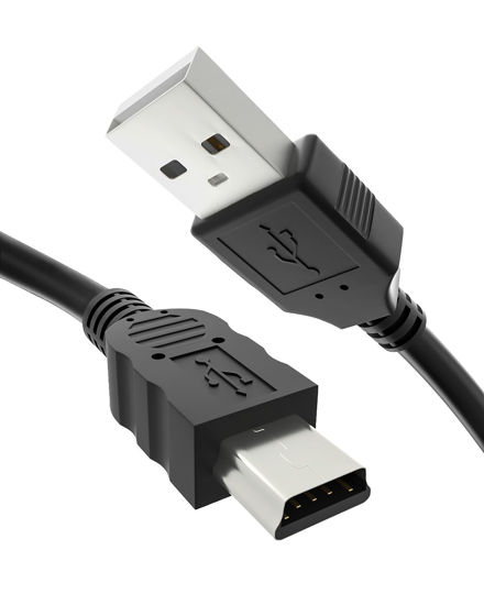 Picture of USB Charger Cable Compatible with Ti-84 Plus CE，Ti-84 Plus/C Silver Edition，Ti-Nspire CX/CAS，Ti-89 Titanium，Ti-Nspire CX II/CAS Graphing Calculator USB A to Mini-B USB Cable for Texas Instruments