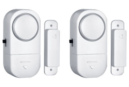 Picture of Door Window Alarm, 90DB Door Alarms for Kids Safety, Door Window Burglar Alarm-Window Pool Alarms for Home Security (2 Pack)