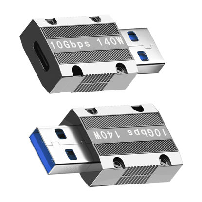 Picture of IYUANEPRO 10Gbps USB C Female to USB Male Adapter, Zinc Alloy Type C to USB A Adapter High-Speed Data Transfer, USB 3.1 Type C to Type A Charger Converter OTG Fast Charging Compatible(2Pack)
