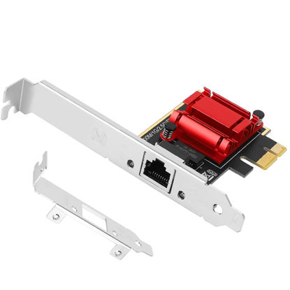 Picture of Vogzone 2.5Gb PCI-E NIC Network Card for Realtek8125B,100MbE/1GbE/2.5GbE Copper Single RJ45 Port,with Realtek RTL8125BG Chip,2.5GbE PCI Express 2.0 X1 Ethernet Adapter Support Windows/Linux/MAC