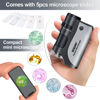 Picture of BEBANG Pocket Microscope,60X-120X Handheld Mini Microscope for Kids with LED Lighted Zoom, Portable Microscope Kits with 5 Pcs Slides for Adults Microbiological Observation Preschool Home Study Gifts