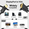 Picture of DisplayPort to VGA Cable 3 Ft, 2-Pack Display Port DP to VGA Adapter Cord Male to Male HD Video 1080P for Computer, Monitor, TV, Projectorr