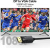 Picture of DisplayPort to VGA Cable 3 Ft, 2-Pack Display Port DP to VGA Adapter Cord Male to Male HD Video 1080P for Computer, Monitor, TV, Projectorr