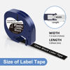 Picture of 5 X White on Black Tape Replacement for Dymo Label Maker Refills Plastic 12mm X 3m Compatible with Dymo Letratag Refills for Letra tag LT100H LT100T QX50 Label Maker Tape