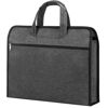 Picture of XGalarryo Document Bag, Portable Briefcase with Zipper, Oxford Laptop Bag with Handle, File Bag with 2 Compartments for School Office Business, Storage Bag for Document Folder A4 Laptop (Grey)