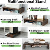Picture of TEAMIX 2 Pack Monitor Stand Riser-20 inch, Wood Monitor Stand, Desktop Organizer TV/Screen/PC/Printer/Laptop Riser, Computer Stand with Keyboard Organizer Desktop Stand, Monitor Riser