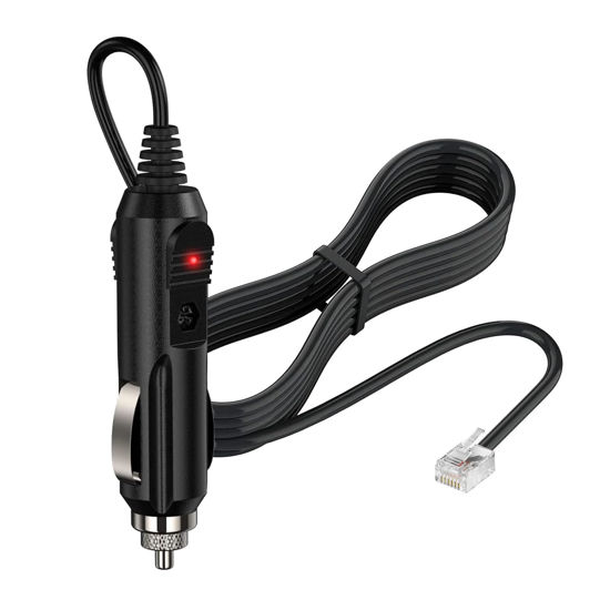 Picture of EWAY 12V Radar Detector Power Cable RJ11, Replacement Radar Detectors Car Charger Adapter RJ11 Plug Power Supply Cord for Escort Beltronics Uniden & More Radar Detector w/RJ-11 Telephone Connector