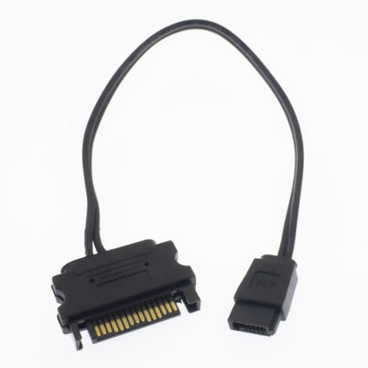 Picture of YiKaiEn SATA 15 Pin to 6 Pin Slimline Power Adapter Cable for Optical Drive, CD DVD Drive, CD-ROM Drive 6.7inch 17cm