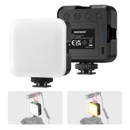 Picture of NEEWER LED Video Light,Portable Bi-Color 3200K~5600K Dimming Lights for Cameras, CRI 97+, 8 Scene Modes, 2000mAh Rechargeable Battery for Gaming/YouTube/Vlog/Photography - NL-36AI