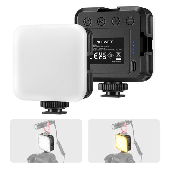 Picture of NEEWER LED Video Light,Portable Bi-Color 3200K~5600K Dimming Lights for Cameras, CRI 97+, 8 Scene Modes, 2000mAh Rechargeable Battery for Gaming/YouTube/Vlog/Photography - NL-36AI