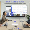 Picture of 8K USB C Switch USB C Switcher for 2 Computers - Bi Directional USB C KVM Switch Splitter for 8K@60Hz/4K@144Hz Video Transfer+100W Charging+10Gbps Data, with Power Cable