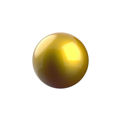 Picture of SANWA 34mm/1.34in Trackball, Replacement Ball for Logitech m575, m570, MX Ergo, Perixx, Kensington, Elecom, and Other Compatible Trackball Mouse, Glossy Yellow
