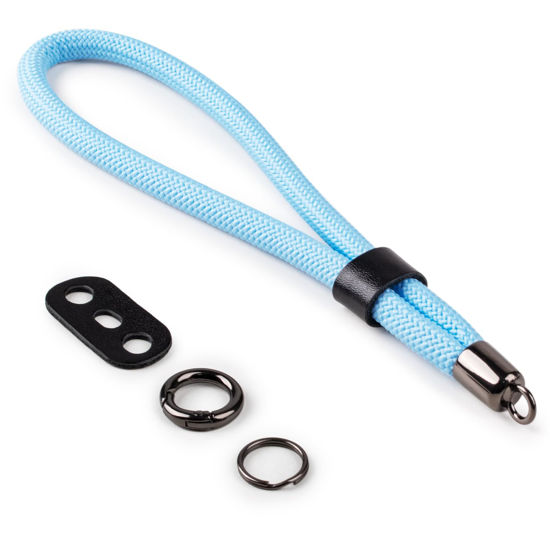 Picture of VOVMOEYA Camera Wrist Strap Rope,Camera Hand Strap Compatible with Fujifilm XT5 XH2S Nikon Z30 Z50 Canon EOS R6 R10 R50 Sony A6700 A6400 A6000 A7C II A7IV DSLR Camera - Blue