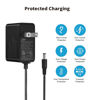 Picture of Tonton 12V 1A 10FT Power Supply Adapter, AC 100-240V to DC 12V 1A Adapter Power Cord Supply 5.5mm x 2.1mm Plug for LED Light Strip, CCTV Camera, DVR, NVR, Router, Printer, Webcam etc [UL & FCC Listed]