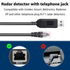 Picture of Hodeoo USB to RJ11 Radar Detector Power Cable,DC5V-12V Power Cable Replacement for Escort, Uniden, Radenso XP, Beltronics & Whistler Radar Detectors (13FT Length)