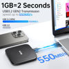 Picture of SSK External Solid State Drives 512GB,Portable Hard Drive up to 550MB/s,SSD External Hard Drive Type C+USB A Fast SSD Drive USB3.2 GEN2 External Storage for iPhone 15/Android/Windows/Tablet/Mac/Xbox