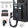Picture of xiwai Down Angled 90 Degree Connector Dual Shield OcuLink PCIe 4.0 PCI-Express SFF-8611 4i Male to SFF-8611 Male Data Active Cable for External eGPU SSD, 80cm