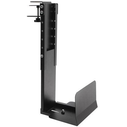 Picture of Adjustable Clamp Mount On Desk for PC Tower - No Drilling, Height Adjustable from 13.2" to 21.6", Width Adjustable from 5.5" to 9.8", Heavy Duty Under Desk Computer Mount, Computer Mount for Desk