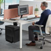 Picture of Adjustable Clamp Mount On Desk for PC Tower - No Drilling, Height Adjustable from 13.2" to 21.6", Width Adjustable from 5.5" to 9.8", Heavy Duty Under Desk Computer Mount, Computer Mount for Desk