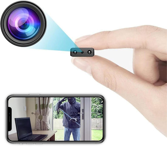 Picture of Wireless WiFi Camera Security House Room Body Cameras Nanny Cam Smart Home Indoor Outdoor Cams Pet Dog Baby Camera 1080P House Portable Camera Mini Room Night Vision Camera No Need WiFi Door Camera