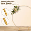 Picture of Chamvis Round Backdrop Stand, 6.9ft (2.1m) Gold Circle Round Wedding Arch Stand Plant Support Stand Garden Arbors: for Wedding Birthday Photo Background