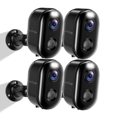 Picture of Armorcope Security Cameras Wireless Outdoor, Battery Powered 2k Color Night Vision, AI Motion Detection,IP66 Weatherproof, 2-Way Talk, SD/Cloud Storage,Cameras for Home Security-4 Pack