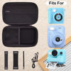 Picture of PLEAVEE Instant Print Film Camera Case for Kid Cameras & Digital Video Camera, Hard Storage Holder Organizer Bag Compatible with ESOXOFFORE/Dylanto/Anchioo/MINIBEAR and More (Black)