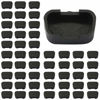 Picture of GINTOOYUN 50 PCS VGA Port Cover Anti Dust Cap,Port Plug Protector for RS232 DB15 DB9 Male Port 17mm x 9mm (Black)