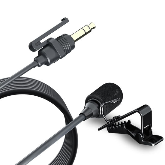 Picture of COMICA CVM-SM-O1 Professional Lavalier Lapel Microphone Omnidirectional Clip-on Condenser Mic, Lav Mic for BoomX-D/DSLR Camera, Recording Mic for Interviews, Vlogs, Live-Streaming, etc
