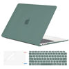 Picture of EooCoo Hard Case Compatible with MacBook Air 13 inch M1 Chip 2021-2018 with Retina Display, Air 13.3 inch Plastic Protective Case + Transparant Keyboard Cover + Screen Protector, Matte Midnight Green