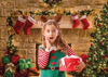 Picture of CYLYH 8x6ft Christmas Photography Backdrops Child Christmas Fireplace Decoration Background for PhotoChristmas Party Background