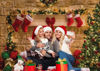 Picture of CYLYH 8x6ft Christmas Photography Backdrops Child Christmas Fireplace Decoration Background for PhotoChristmas Party Background