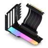 Picture of EZDIY-FAB Vertical GPU Mount with High-Speed PCIE 4.0 Riser Cable, ARGB Module, 115mm/4.52in Flexible Extension, 90 Degree Connector, Only Compatible to Full-Opened PCIe Slots-Black-YIHPI344-2
