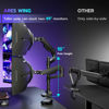 Picture of ARES WING Dual Monitor Arm Desk Mount for 17-49 Inch Ultrawide Monitors, Heavy Duty Dual Monitor Mount Holds 44 lbs, Full Motion Gas Spring Vertical Stacked Monitor Mount, 75/100 VESA Mount, Black