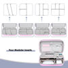 Picture of MOSISO Electronic Organizer Travel Case Compatible with MacBook Power Adapter, Compatible with Magic Mouse & Pencil, SD Card, USB Flash Disk with 4 Modular Insert & 2 Cable Tie & Snap Hook, Pink