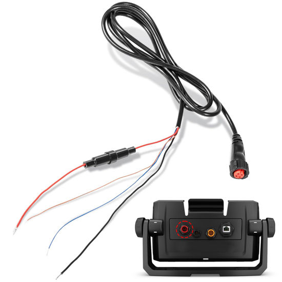 Picture of yourour 010-12445-00 Power/Data Cable Threaded 4-Pin Fits for Garmin echoMAP Chirp,ECHOMAP Plus UHD,GPSMAP,Panoptix