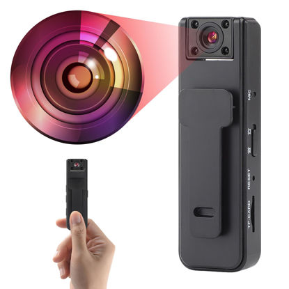 Picture of 1080P HD Body Worn Camera, Wearable Body Camera Loop Recording Body Camera Support Time Stamp with Night Vision, Back Clip for Traveling, Driver, Delivery Man, Lecture Recording, Serving Jobs