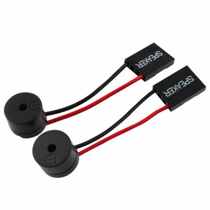 Picture of AXLIZER 2PCS PC Motherboard Internal Speaker, Computer Motherboard Built-in Speaker, Motherboard Buzzer, Alarm Buzzer, Computer Box Speaker