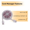 Picture of Softalk Clear Cord Manager Retractable Phone Cord Detangler Cable for Landlines and Office Telephones, 8ft Cord