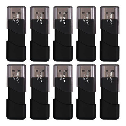 Picture of PNY 64GB Attaché 3 USB 2.0 Flash Drive, Black (Pack of 10)