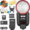 Picture of Godox V1 Pro S V1Pro S V1Pro-S V1ProS USA Version Round Head Camera Flash for Sony Flash Speedlite Speedlight,76Ws 2.4G TTL 1/8000 HSS,500 Full Power Flashes,1.3s Recycle Time,2980mAh Li-ion Battery