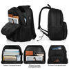 Picture of Black Backpack for Men and Women, Backpack for School Teens Boys and Girls, Lightweight Casual High School Bookbag, Daily-use Travel Laptop Backpack with USB Charging Port Fits 15.6 Inch Notebook