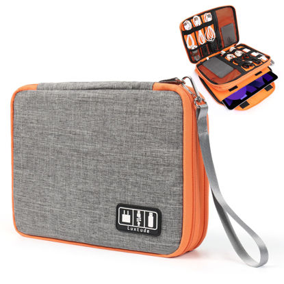 Picture of Luxtude Electronic Organizer Travel Case Large, Cord Organizer Travel, Large Cable Organizer Bag, Tech Bag for Cable Storage/Cord Storage/iPad Pro(up to 11")/Wall Charger/Electronic Accessories
