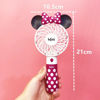 Picture of Cute Personal Mini Fan, Handheld & Portable USB Rechargeable 1 Speed USB Fans with Colorful LED Light Adjustable, for Indoor Or Outdoor Activities, Cute Mouse (Pink+Rose)