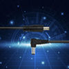 Picture of GINTOOYUN Right Angle DC to DC Male Power Cable,22AWG DC 5.5MM x 2.1MM Male to 90 Degree DC Male Plug Patch Wire Adapter Extension Cord for Strip Lihgt,CCTV,Car,Monitors,etc(2 Pcs)