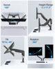 Picture of Dual Monitor Mount Fits 13 to 32 Inch Computer Screen, Dual Monitor Arm Hold up to 19.8lbs Each, Full Motion Monitor Desk Mounts for 2 Monitors, Gas Spring Monitor Stand, VESA Mount, Freelift
