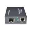 Picture of QINIYEK 10G Ethernet Media Converter, 1x 100M/1G/2.5G/5G/10GBase-T RJ45 to 1x 10GBase-X SFP+ Slot, Supports 10G SR/LR/10G-T Module,10G Fiber Ethernet to Copper UTP Media Converter
